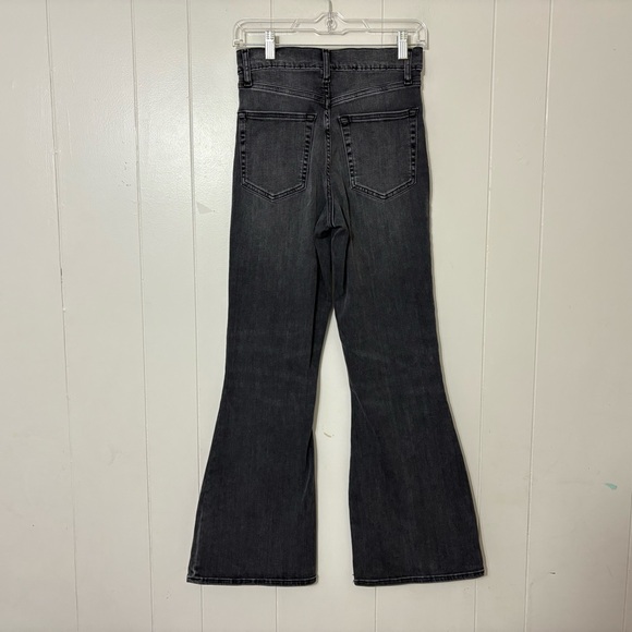 FRAME Le Slim Palazzo Jeans Broken Black Size 25 OPLSP292 High Rise Flare - Picture 5 of 7